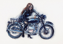 'A '52 Vincent and a Red Headed Girl'